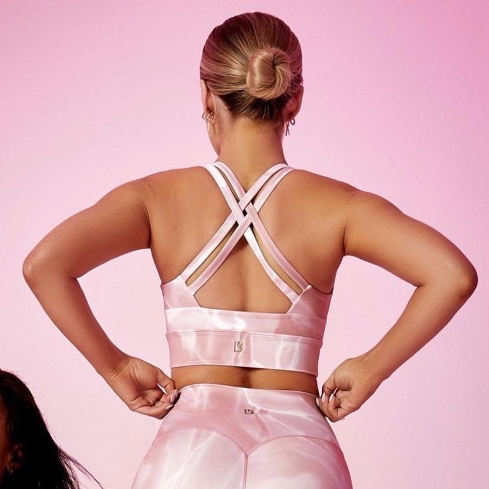 BuffBunny Rosa Sports Bra in Rose Quartz, M